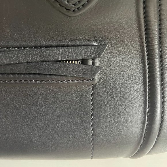 Mini Luggage Handbag in Smooth Calfskin in Black - Picture 4 of 16